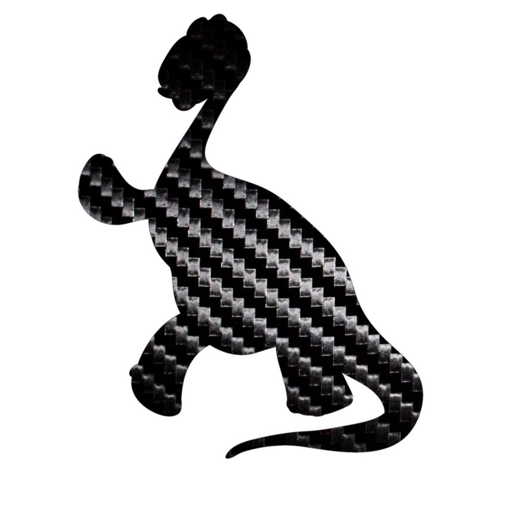 4 Pack Dinosaur Sticker Black Carbon Fiber Vinyl Decal Logo Laptop Window